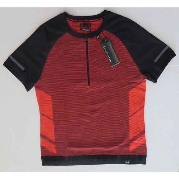 Under Amour 1366503 002 Men's Sz XL Red/Black IntelliKnit 1/4 Zip S/S Shirt $85 - Picture 4 of 8